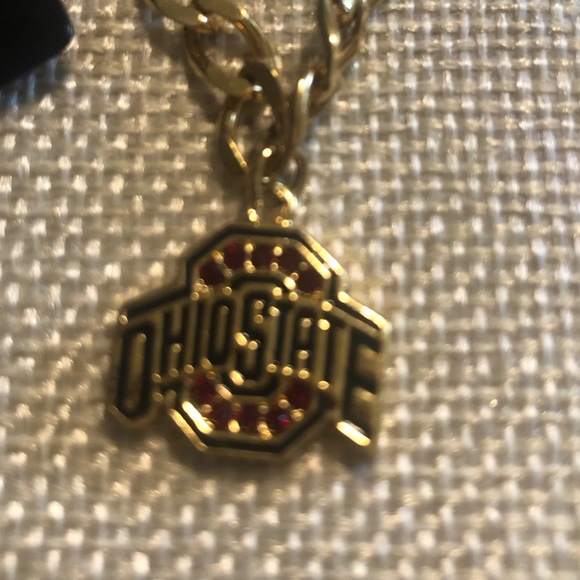 Ohio State Bracelet Swarovski Elements Gold Charm Style Annaleece By DeVries - Picture 2 of 3